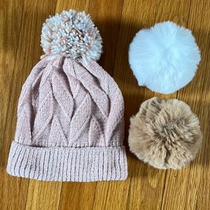 BOGO FREE! Vince Camuto super soft beanie with 3 poms NWT